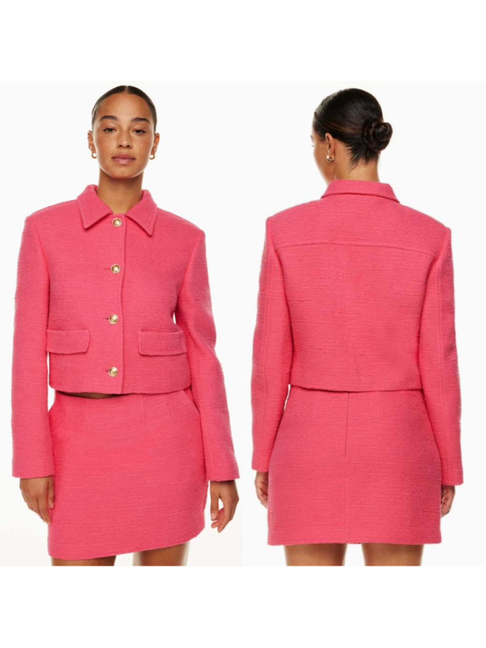 Aritzia Babaton Hot Pink Frances Blazer Jacket Size Medium Barbie